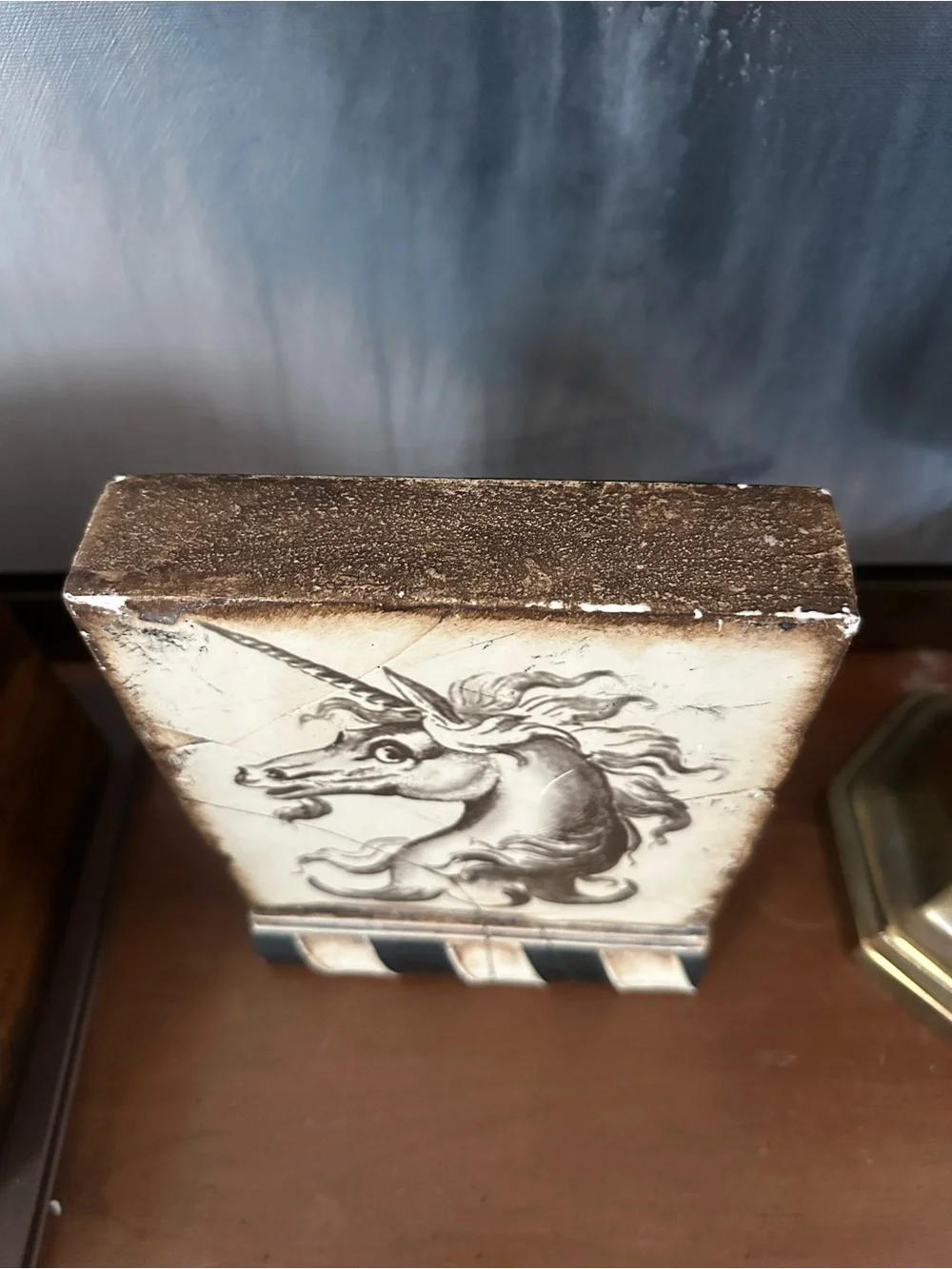 Set of 4 Cream and Silver Decorative Sid Dickens Tile Art